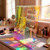 Iridescent Acrylic Earring & Necklace Display Stand