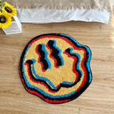 Trippy Smiley Face Tufted Rug