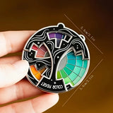 Rotating Color Wheel Fidget Enamel Pin