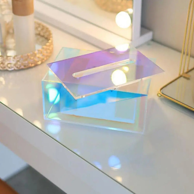 Iridescent Acrylic Tissue Holder